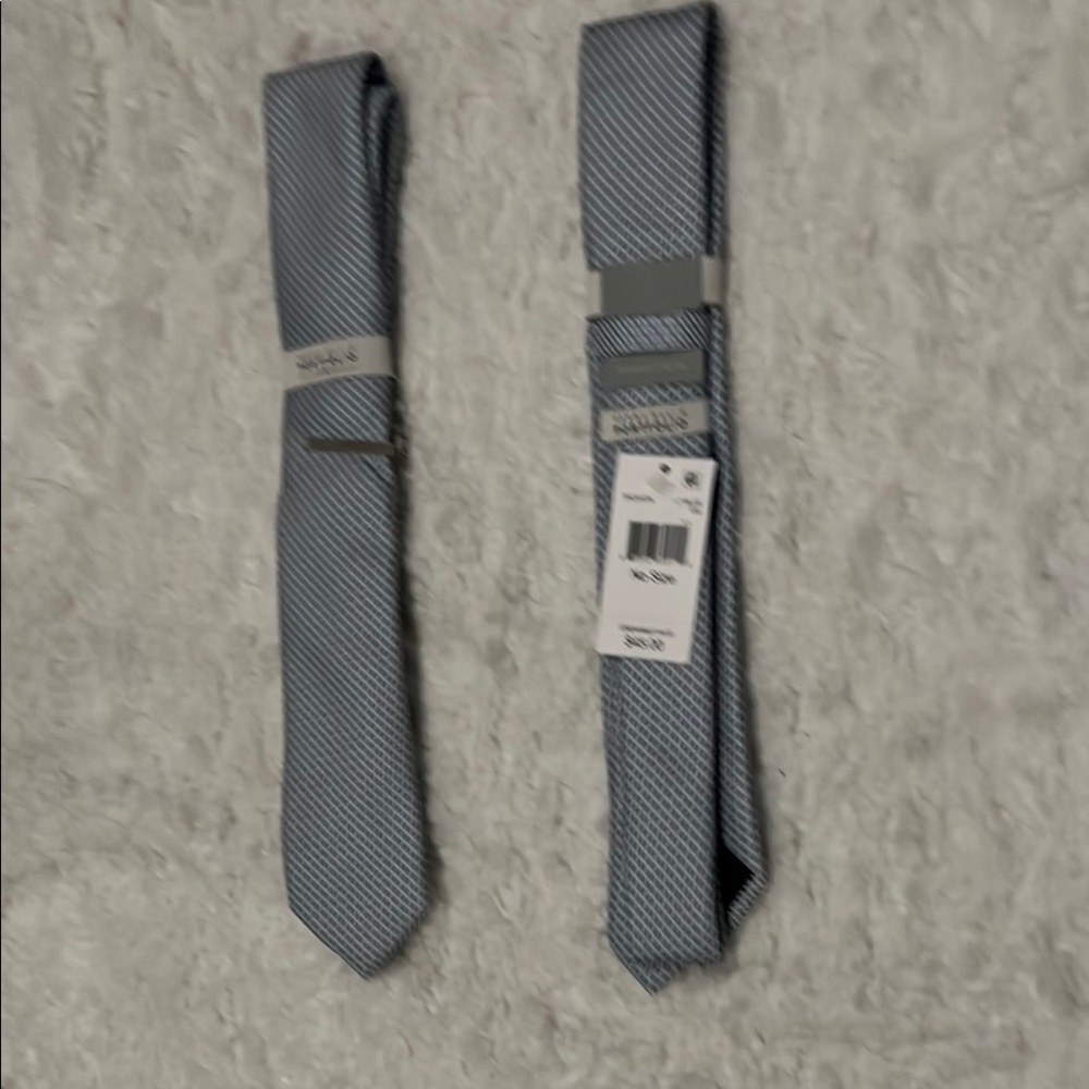 Perry Ellis Portfolio Light Blue Navy Geometric Tie